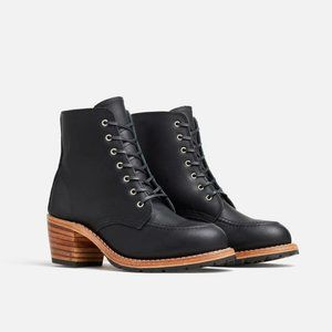 Red Wing Clara Women's Heeled Boot in Black Boundary Leather